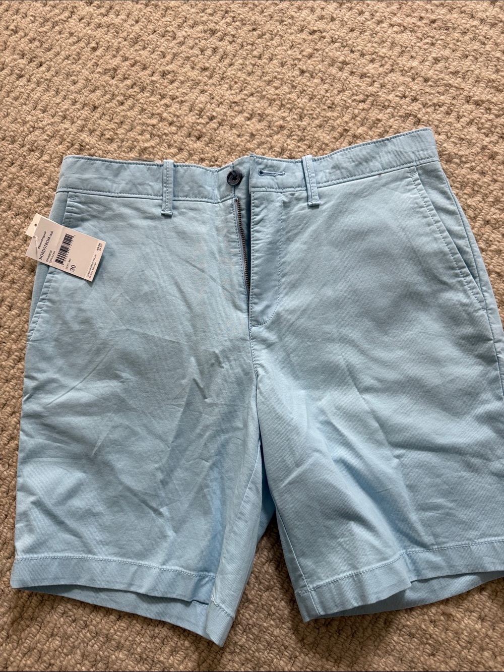 Original Penguin Light Blue Flat Front Shorts